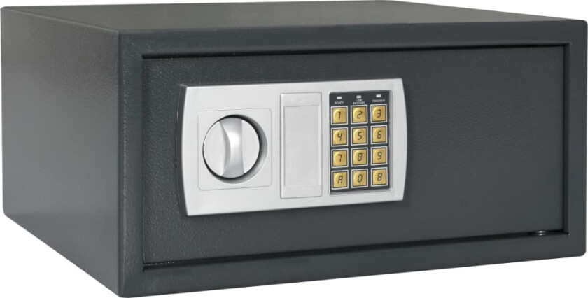 Digital safe mørkegrå 42x37x20 cm