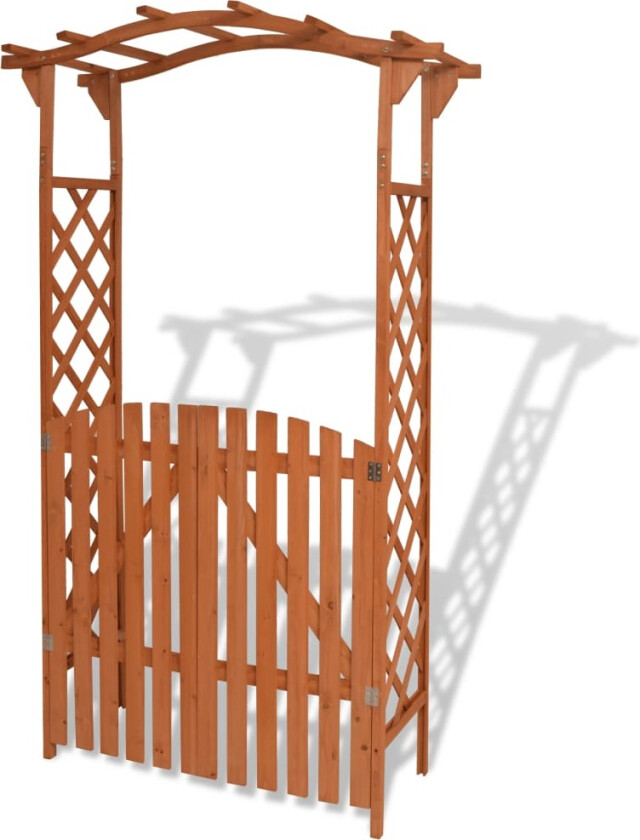 Hagebue med port heltre 120x60x205 cm