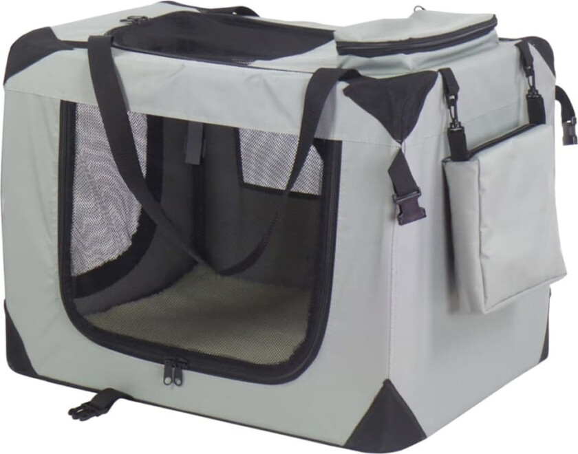 Hundeveske nylon 82x58x58 cm grå 11073