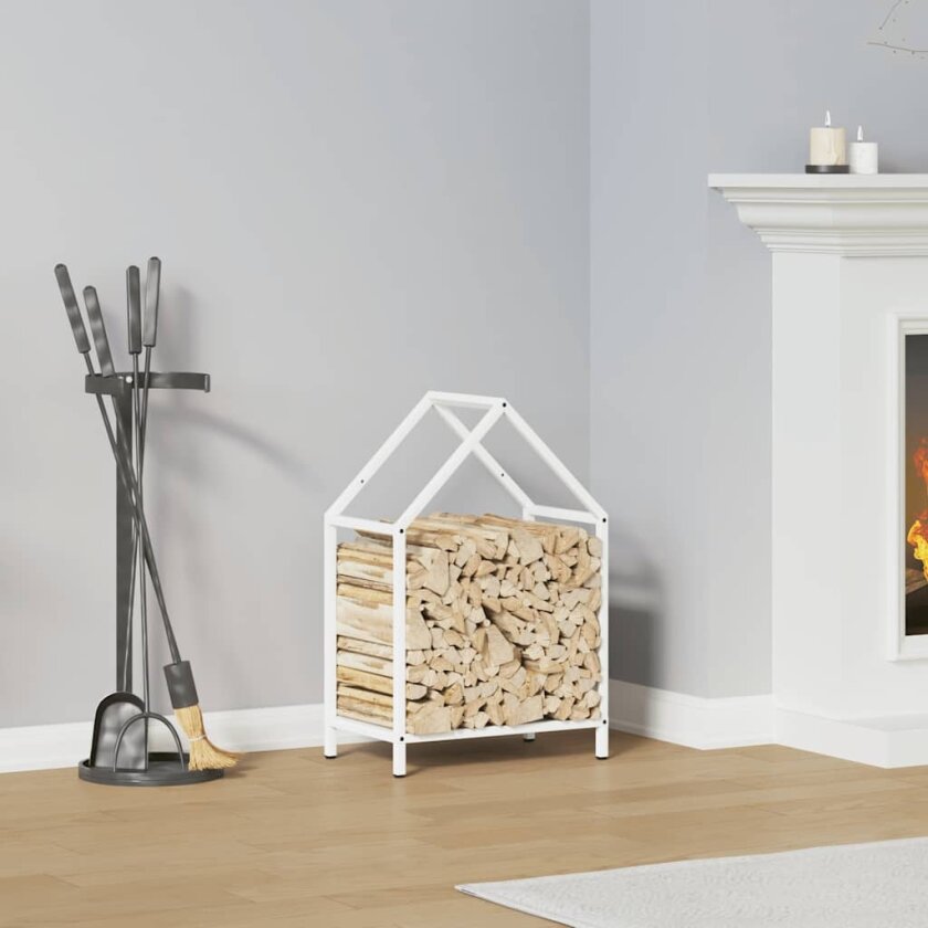 Bilde av Vedstativ svart 40x25x60 cm kaldvalset stål