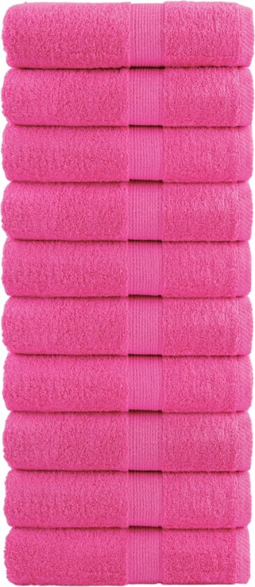Premium gjestehåndklær SOLUND 10 stk rose 30x50cm 600 g/m2