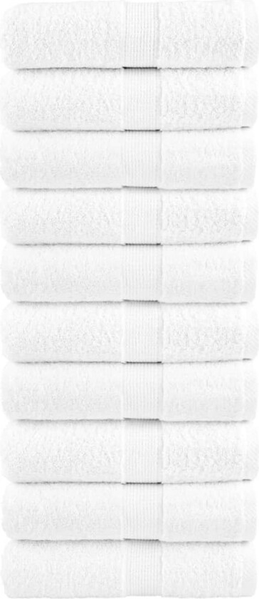 Premium gjestehåndklær SOLUND 10 stk hvit 30x50 cm 600gsm