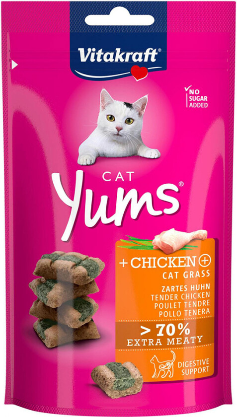 Cat Yums - Kylling & kattegress 40 g