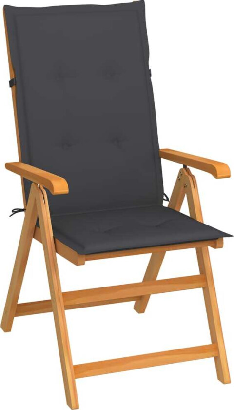 Hagestol med antrasitt puter heltre teak