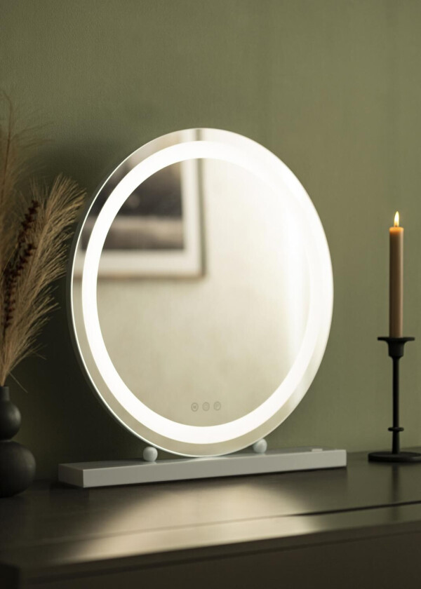 Kaila Sminkespeil Round Led Hvit 50 Cm Ø
