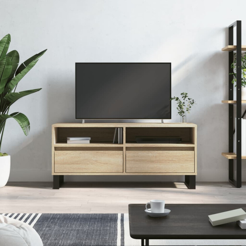 TV-benk sonoma eik 100x34,5x44,5 cm konstruert tre