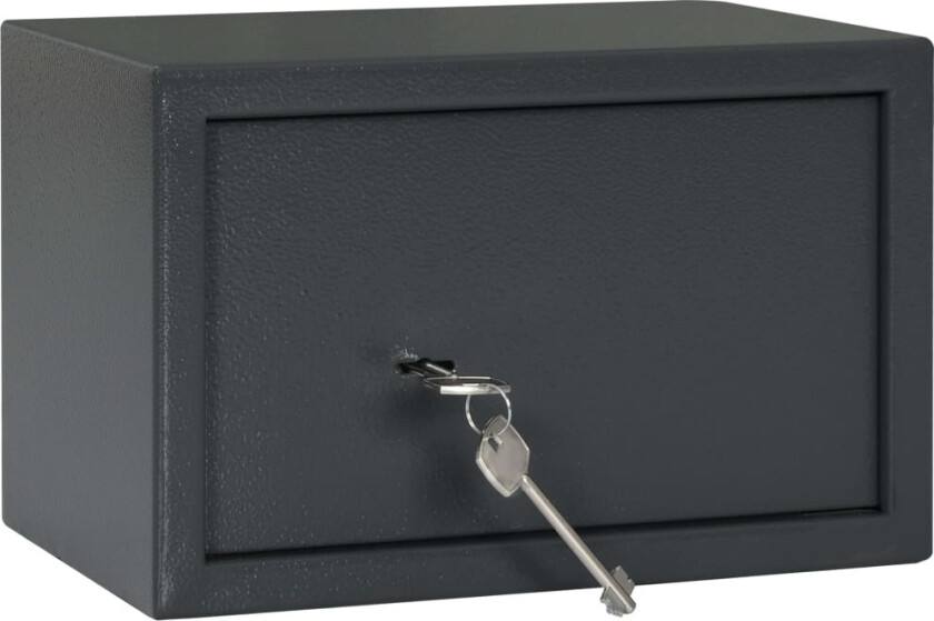 Mekanisk safe mørkegrå 31x20x20 cm stål
