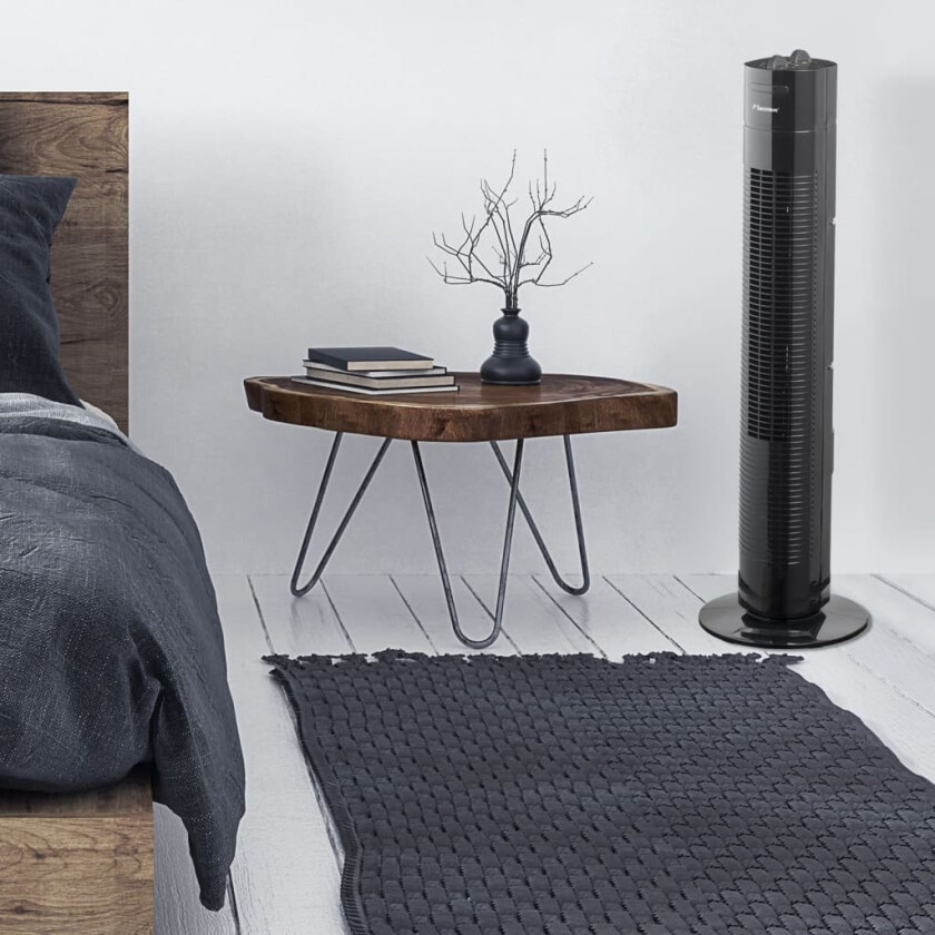 Tårnvifte med timer 75 cm 50 W Sort AFT760Z