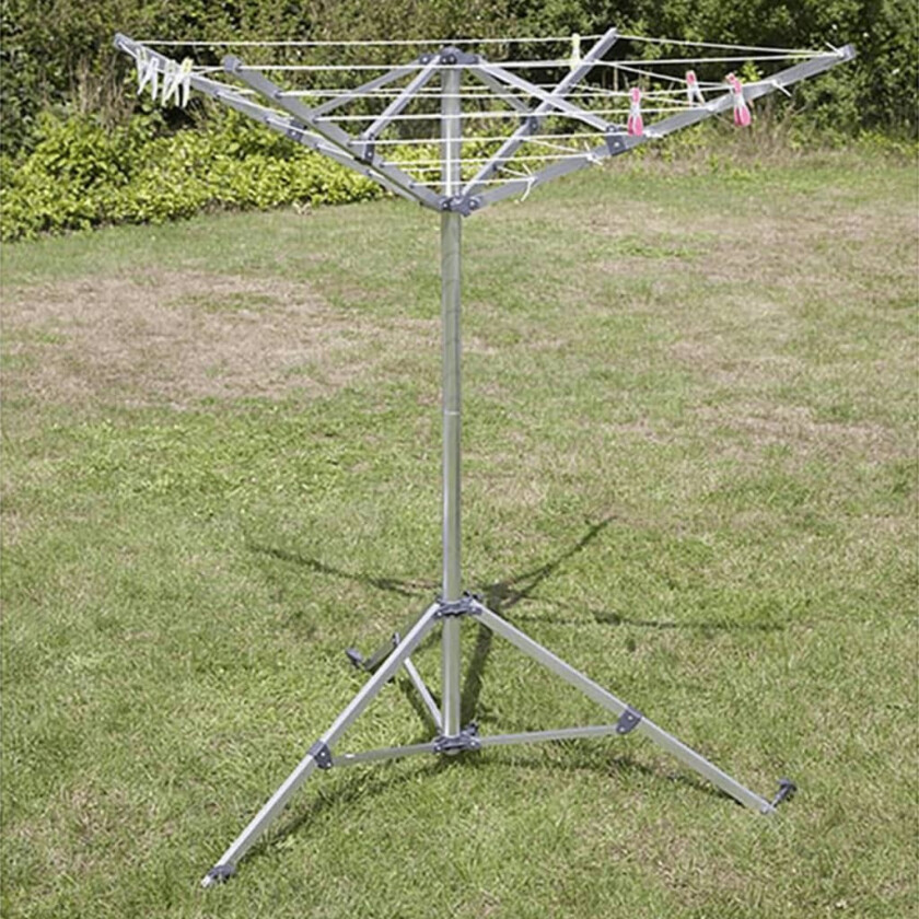 Tørkestativ med base aluminium grå 15 m 6415182