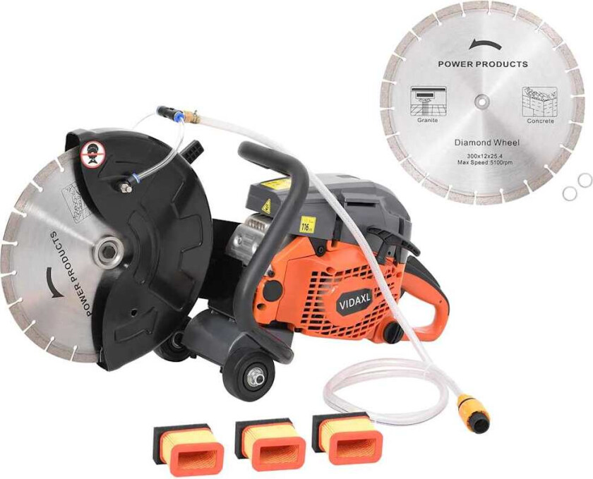 Bensindreven betongsag med blad 58 cc