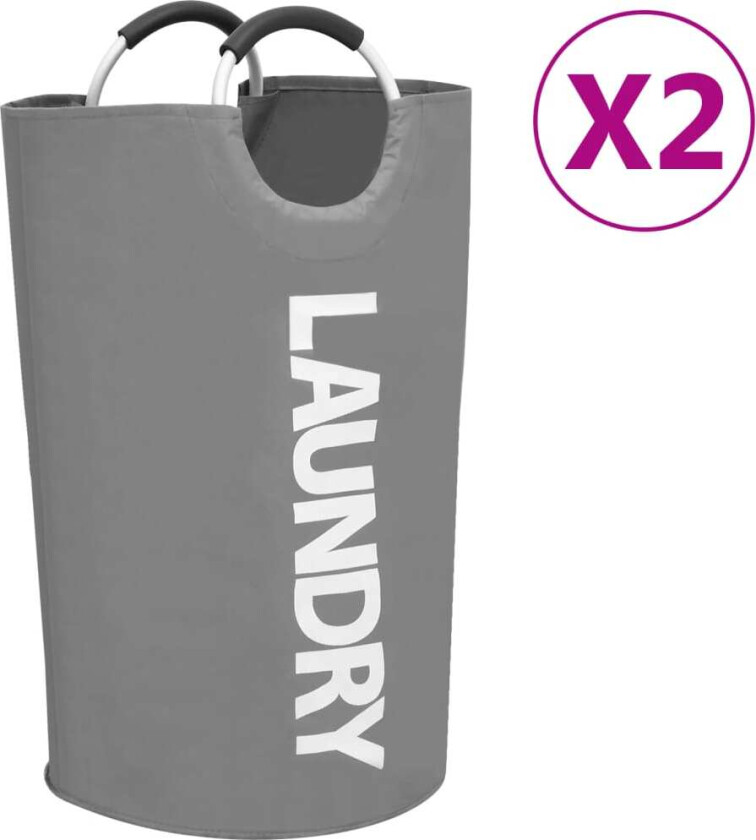 Skittentøyskurv 2 stk grå