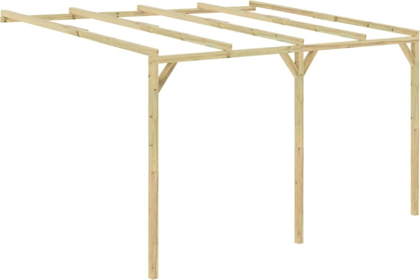 Veggmontert pergola 4x3x2,1 m tre