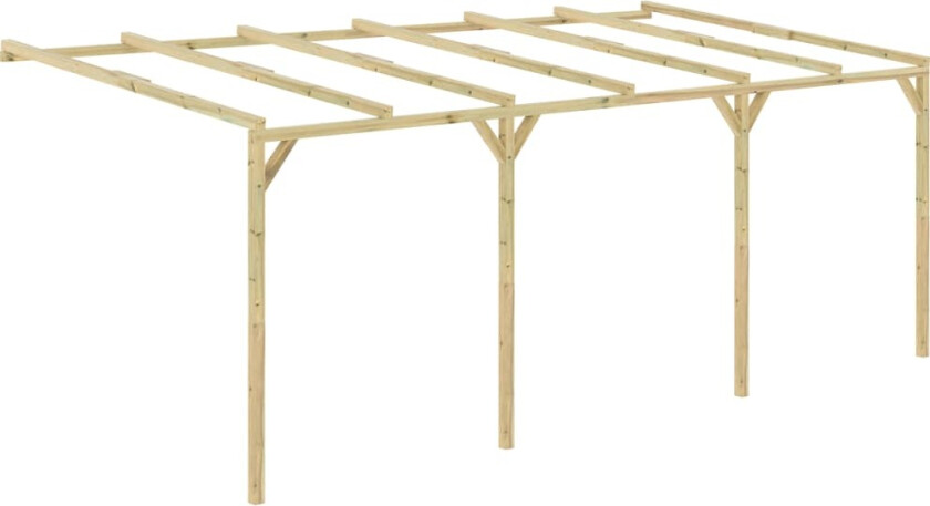 Veggmontert pergola 6x3x2,1 m tre