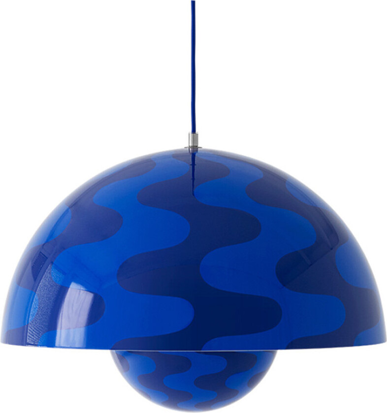 Flowerpot VP2 Pendel Ø50 Cobalt Blue/Twilight Blue