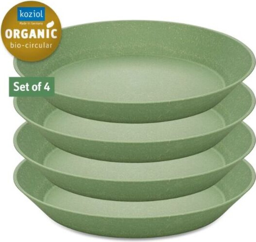 Connect dyp tallerken Ø 24 cm 4-pakning Nature leaf green