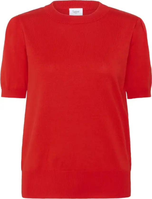 Dame, Strikkevarer, Rød, 2XL