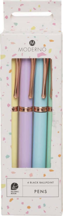 Kulepenn Pastell 4 pk Moderno
