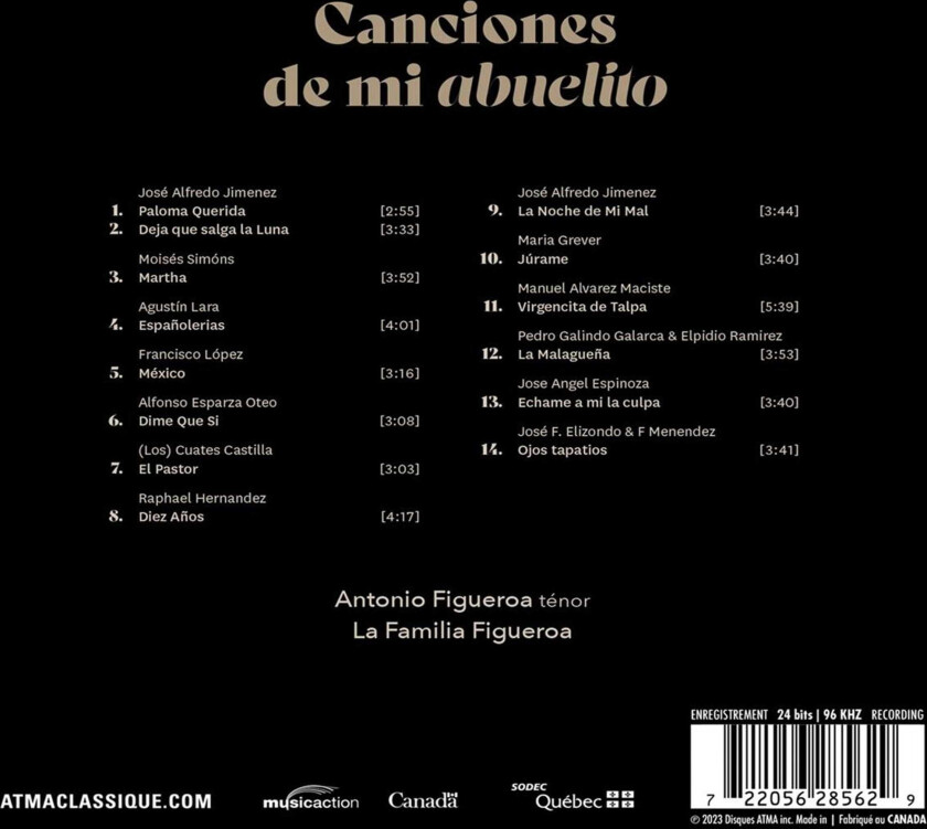 Antonio Figueroa Canciones De Mi Abuelito CD