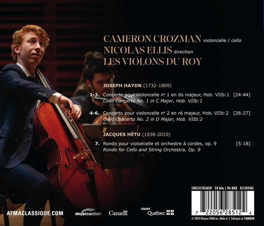 Crozman, Ellis, Les Violons Du Roy Haydn: Cello Concertos CD