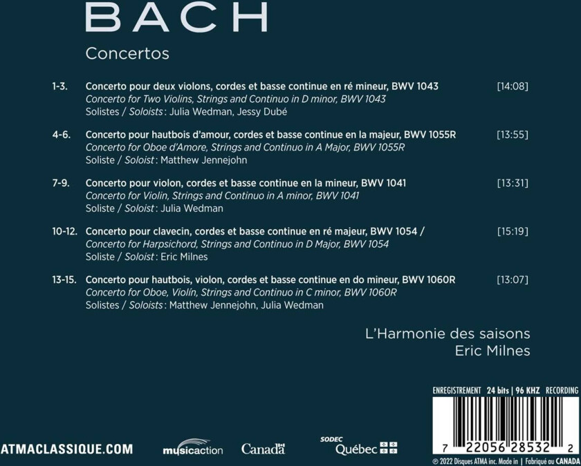 John Bullard Bach Concertos CD