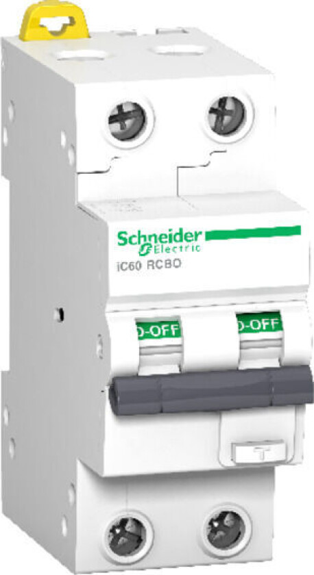 Schneider Jordfeilautomat IC60 2P 20A 30MA C 10kA - 1600912