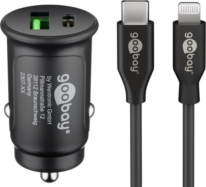 Dual Usb Sæt Til Hurtig Opladning I Bil Lightning (27 W)