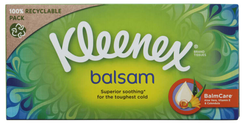 Kleenex Ansiktserviett Balsam Boks 72stk