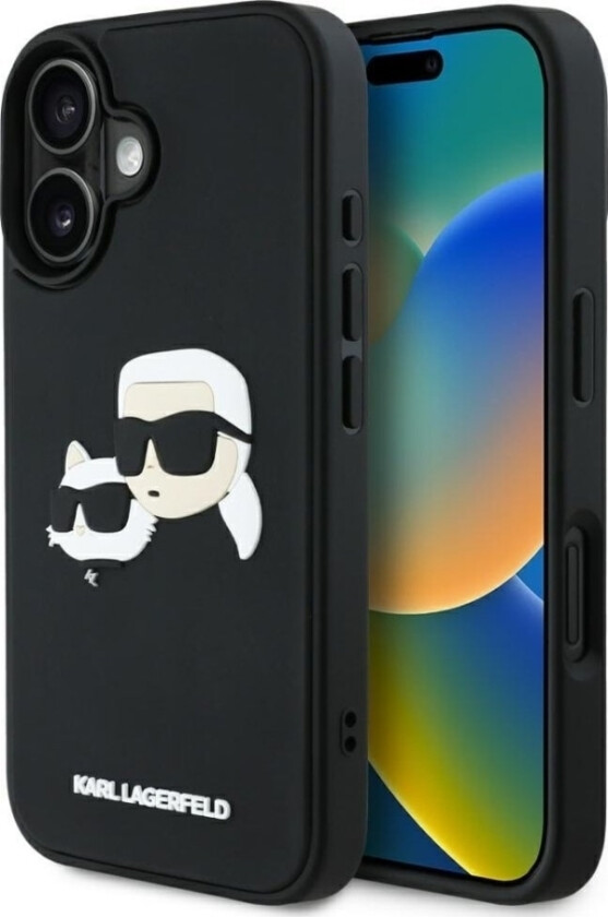 Hc 3D Rubber Double Heads Case For Iphone 16 Black