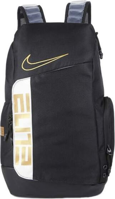 Nike Elite Pro Basketball Ryggsekk Skoleveske Unisex Treningssport Reiseveske Svart Gull