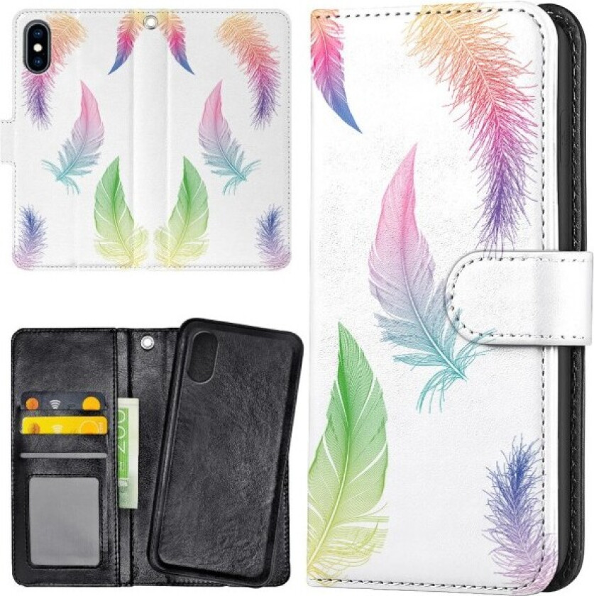 iPhone X/XS - Lommebok Deksel Fjær