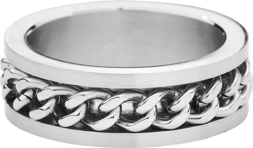 Ring - Nettingstål - Unisex - sølvfarget