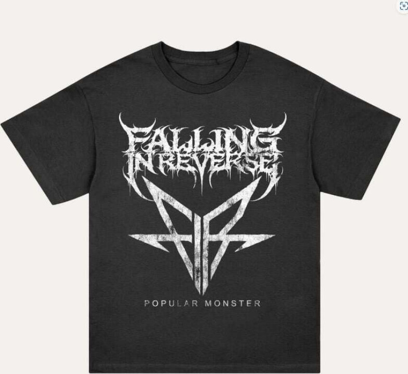 T-skjorte - Popular Monster Logo - M til XXL - Herrer - svart