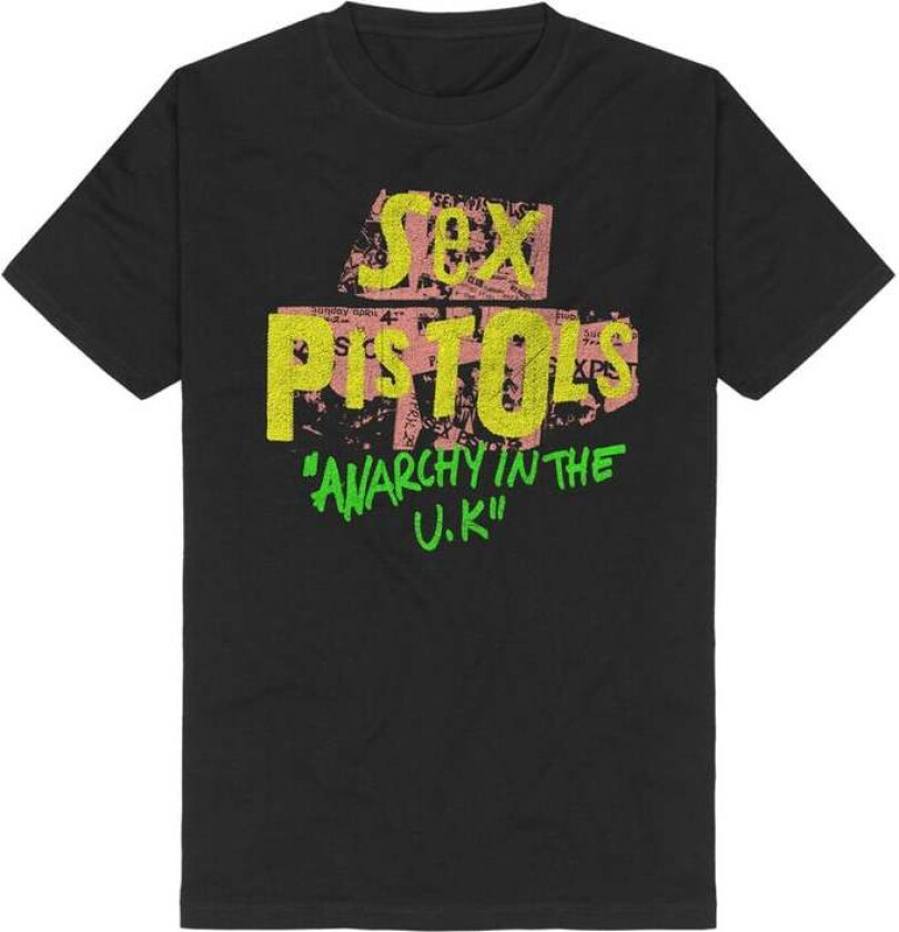 T-skjorte - Anarchy In The UK - S til 3XL - Herrer - svart