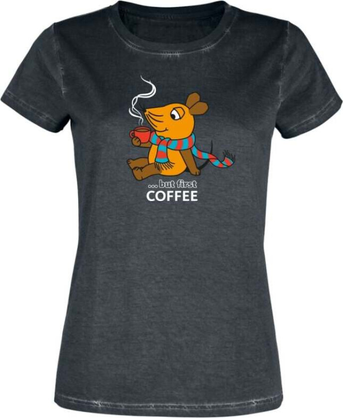 T-skjorte - Die Maus - ... But First Coffee - S til 5XL - Damer - flerfarget