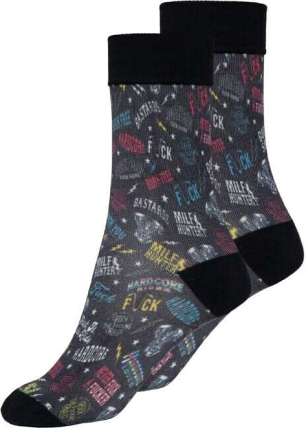 Rockabilly Sokker - Motorcycle Tools Socks - EU39-42 til EU 43-46 - Herrer - svart