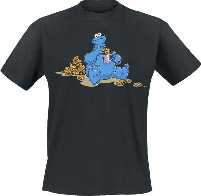 T-skjorte - Cookie Monster - Cookie Time - M til 3XL - Herrer - svart