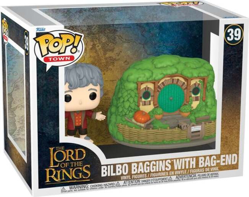 Bilbo Baggins with Bag-End (Pop Town!) Vinylfigur 39 - Funko Pop! - Funko Shop Europe