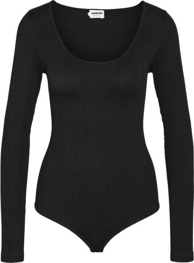T-skjorte - NMSOFINA L/S RIB BODYSUIT JRS NOOS - XS-S til M-L - Damer - svart