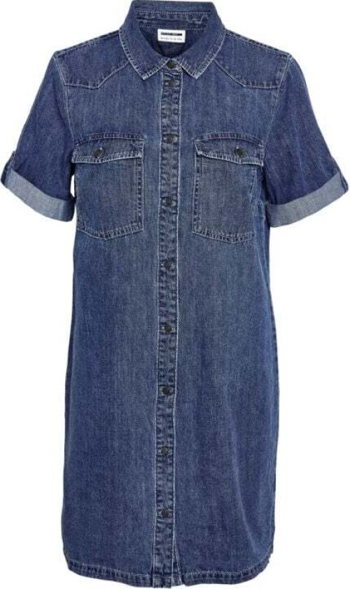 Middellang kjole - NMNEW SIGNE S/S DENIM DRESS VI002MB NOOS - XS til M - Damer - blå