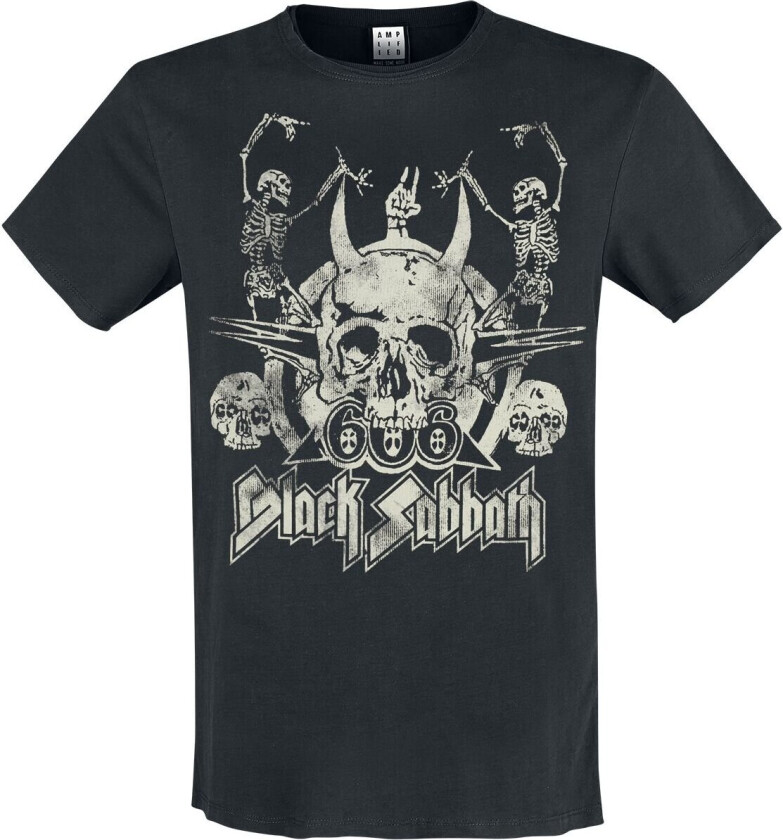T-skjorte - Amplified Collection - Dancing Skulls - S til 3XL - Herrer - svart