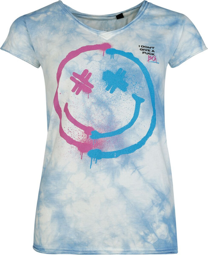 T-skjorte - Fuck Boi - S til XXL - Damer - blå-hvit