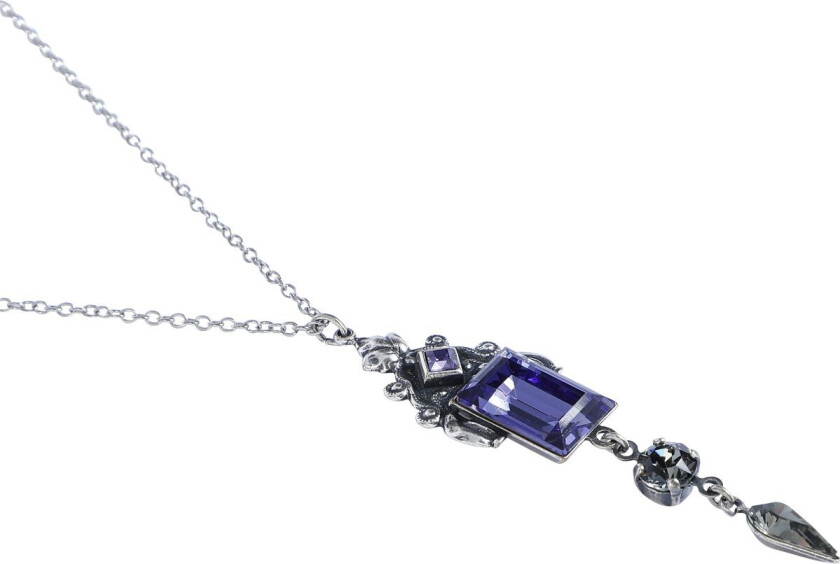 Halskjede - Purple Streak - Damer - sølvfarget