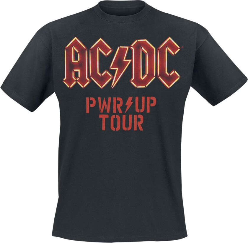 T-skjorte - PWR UP - Tourshirt 24 - S til 4XL - Herrer - svart