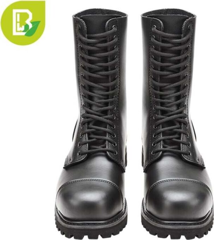 Goth Boot - Vegantom 14 Snørehull Boots - EU38 til EU47 - Unisex - svart