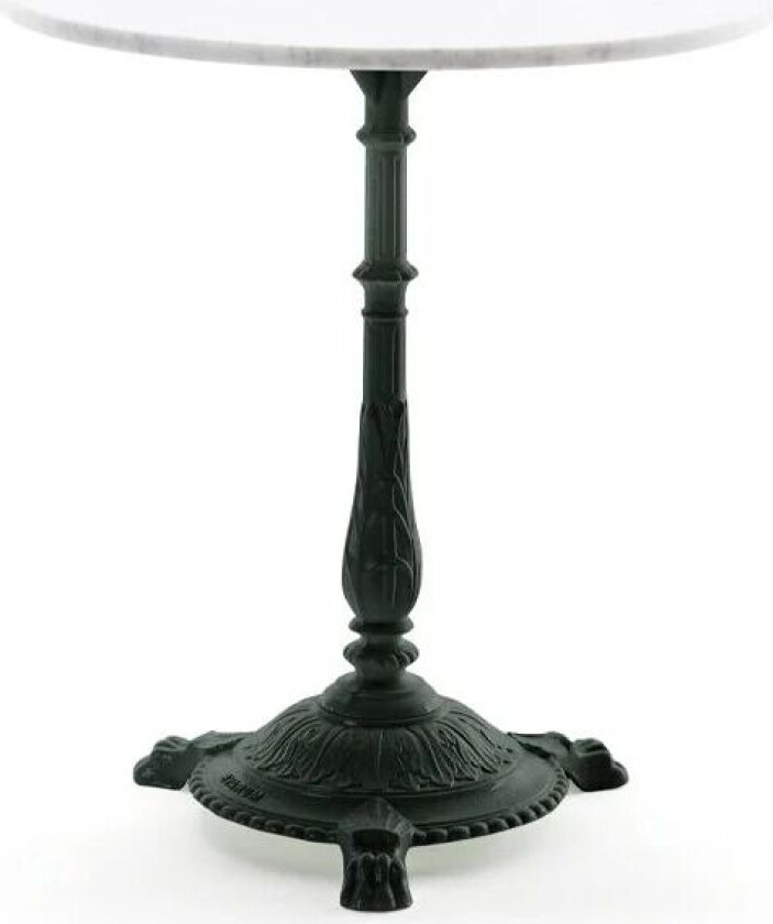 Classic kafébord Marmor hvit, svart stativ