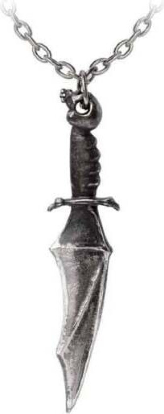 Goth Halskjede - Vampyre Knife Pendant - Unisex - sølvfarget