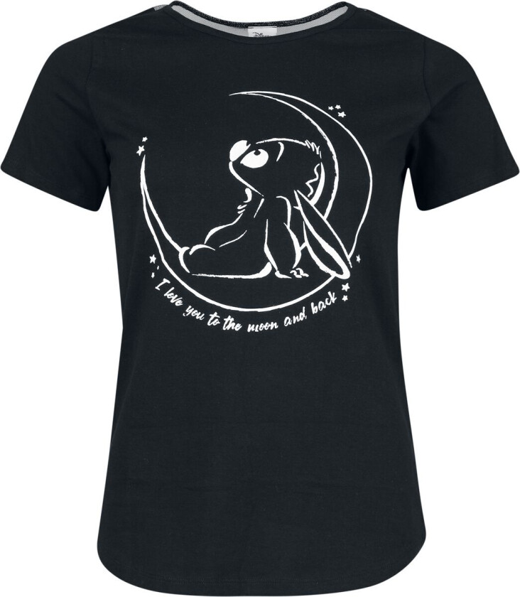 Disney T-skjorte - I love you to the moon and back - S til XXL - Damer - svart
