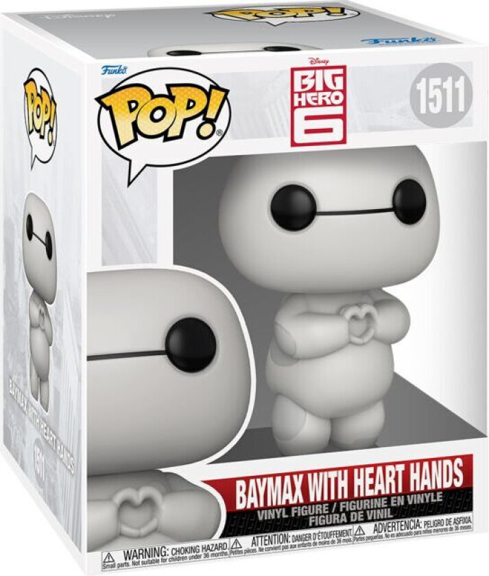 Big Hero 6 - with Heart Hands (Super Pop!) Vinyl Figurine 1511 - Funko Pop! - Funko Shop Europe