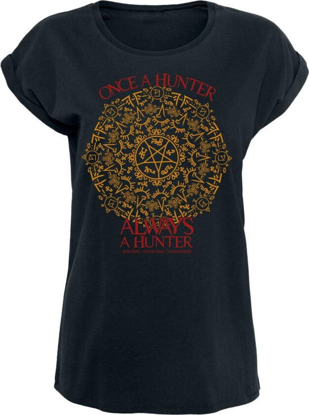 T-skjorte - Once A Hunter Always A Hunter - S til XXL - Damer - svart