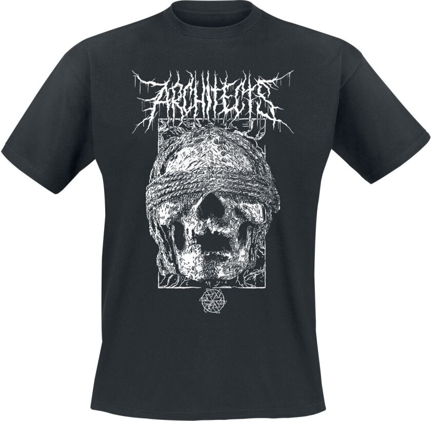 T-skjorte - Blindfolded Skull - M til XXL - Herrer - svart